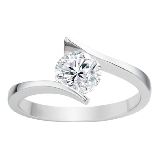 Anillo De Compromiso Oro Solido 10k  Con Zafiro M:salme