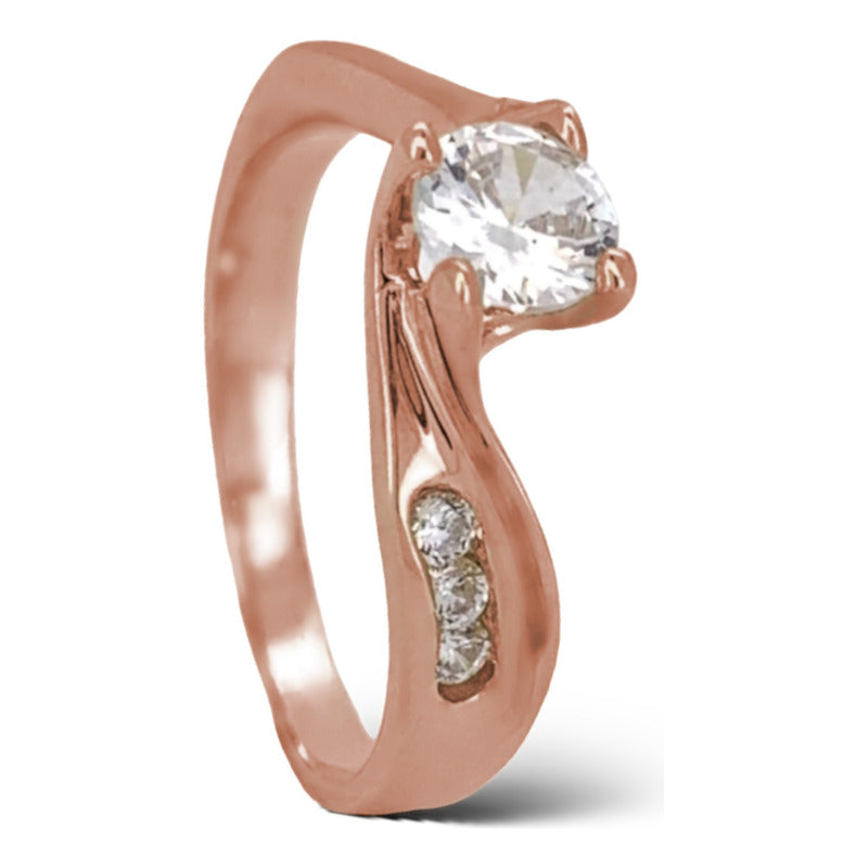 Anillo Compromiso Oro 18k Diamantes Natural .59ct Totales