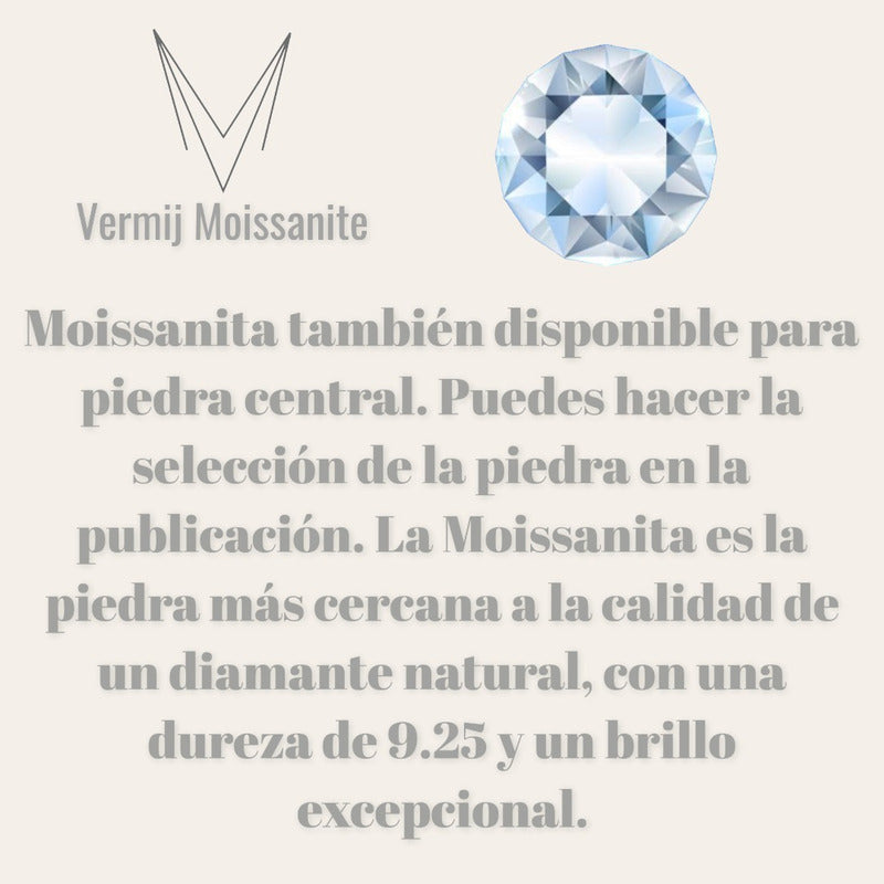 Anillo Compromiso Oro 10k Con Moissanitas 0.55ct Certificado