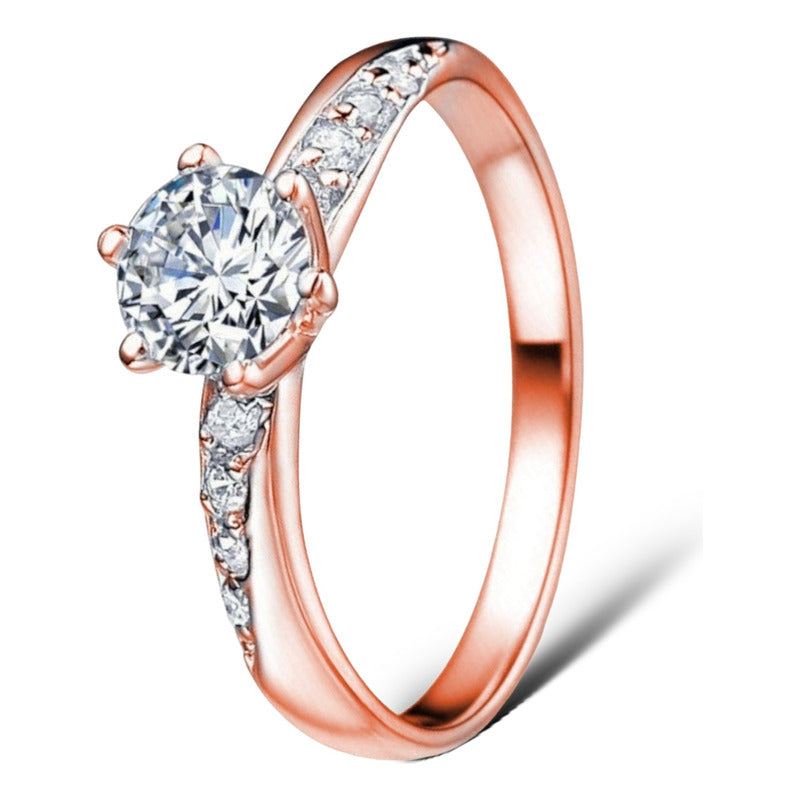 Anillo Compromiso Oro 10k Con Moissanita 1.00ct Certificado