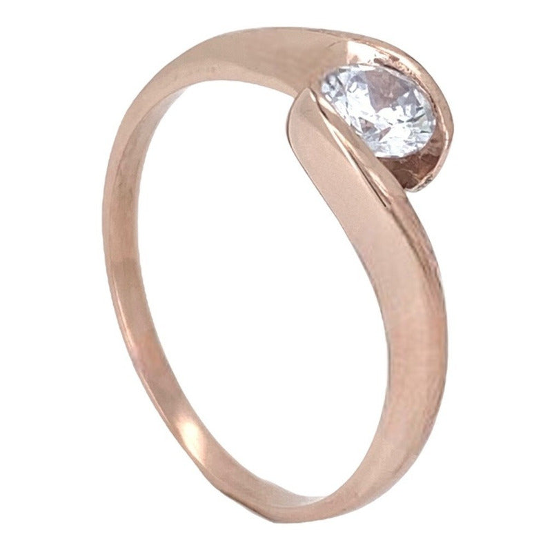 Anillos De Compromiso Oro 10k Brillante Cz Lady