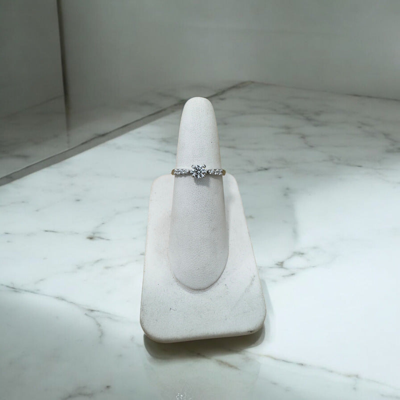 Anillo Compromiso Oro 18k Diamante Creado Certificado Igi Ty
