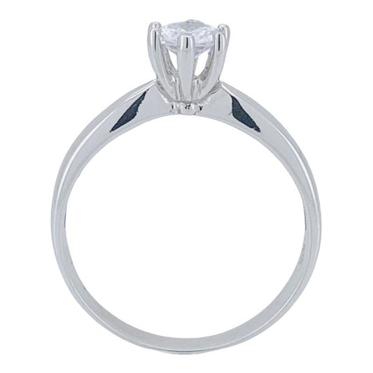 Anillo De Compromiso Oro 14k Diamante Natural .50ct