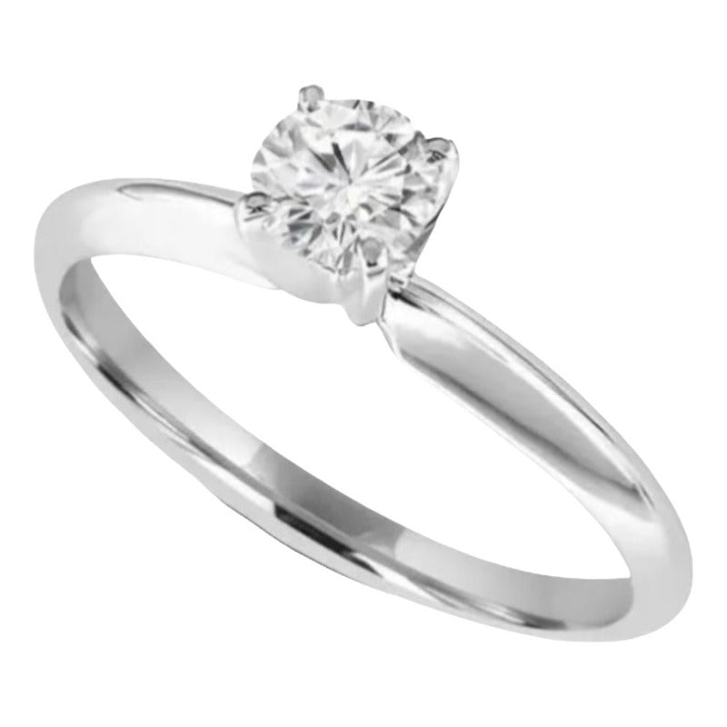 Anillo De Compromiso Oro Amarillo 10k Con Brillante Love