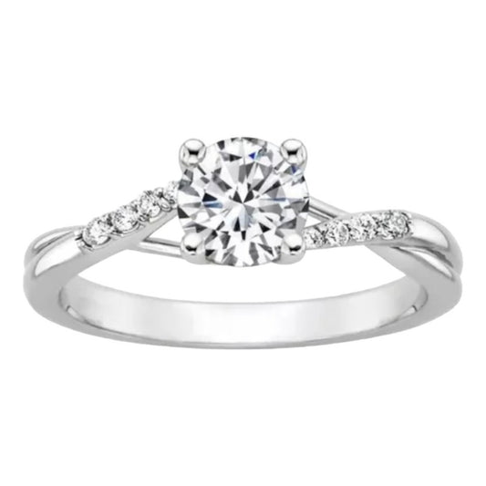 Anillo Compromiso Plata 925 Moissanita Barcelona