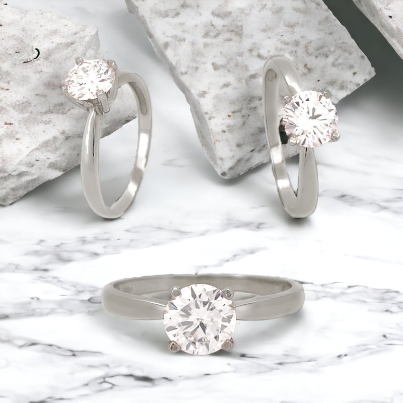 Anillo De Compromiso Oro 14k Con Moissanita 1.00ct Joy