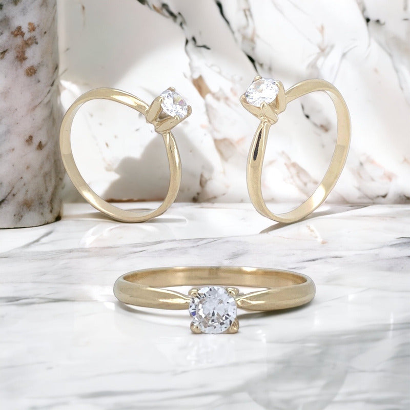 Anillo De Compromiso Oro 18k Con Moissanita 0.25ct