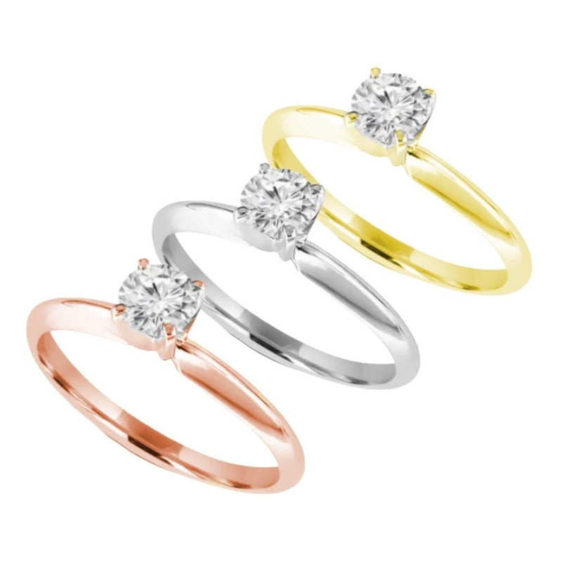 Anillo Compromiso Oro 10k Love Brillante.