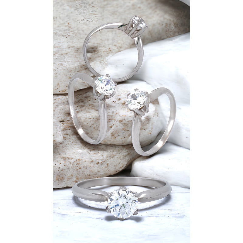 Anillo Compromiso Oro 18k Diamante Creado Certificado Igi Vr