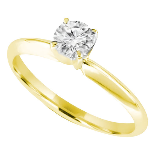 Anillo Promesa Oro Amarillo 14k Vermij Love Brillante