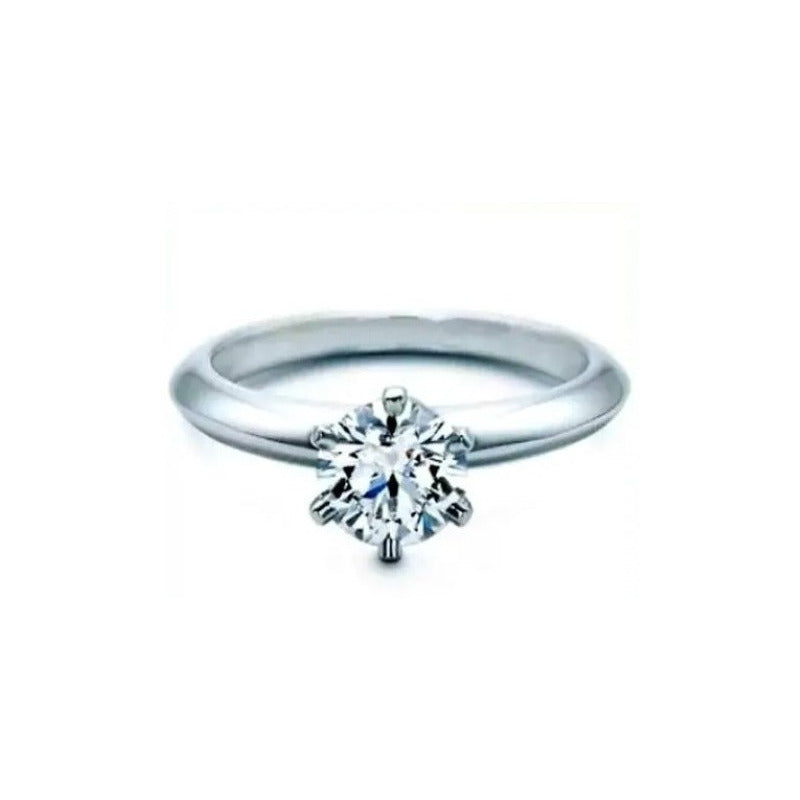 Anillo De Compromiso Oro 14k Moissanita 0.50ct Certificado