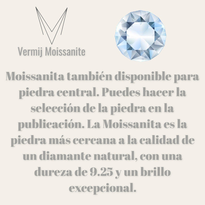 Anillo Compromiso Oro 18k Moissanita Gra Y Diamantes Fénix