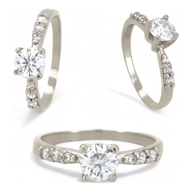 Anillo De Compromiso Plata 925 Vermij Taylor Moissanita