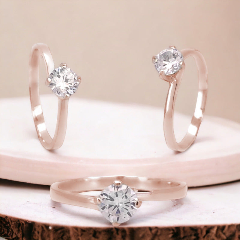Anillo Compromiso Oro 14k Moissanita .65ct Certificado Twist