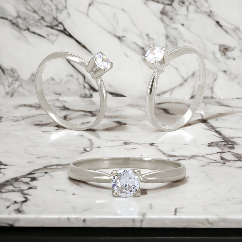 Anillo De Compromiso Oro 10k Con Moissanita 0.25ct