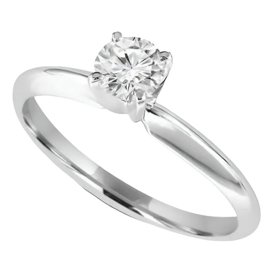 Anillo Promesa Oro Blanco 14k Vermij Love Brillante