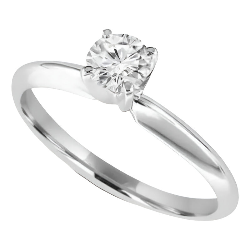 Anillo Compromiso Oro Rosa 14k Love Brillante Ruso.
