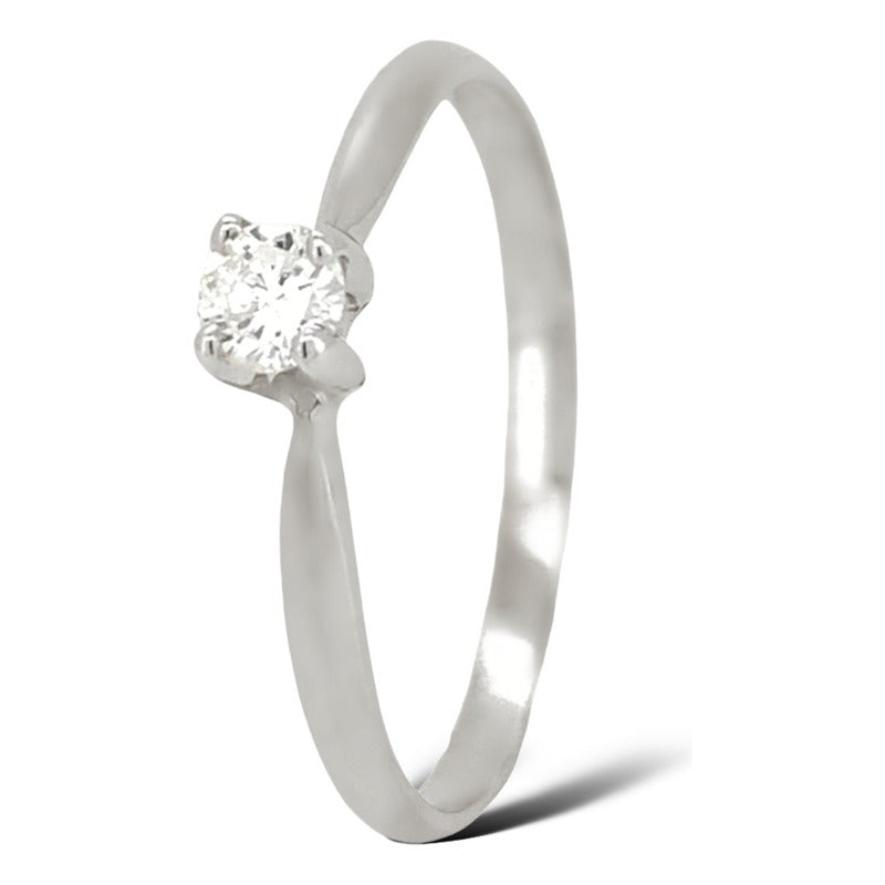 Anillo De Compromiso Oro 14k Diamante Natural .15ct
