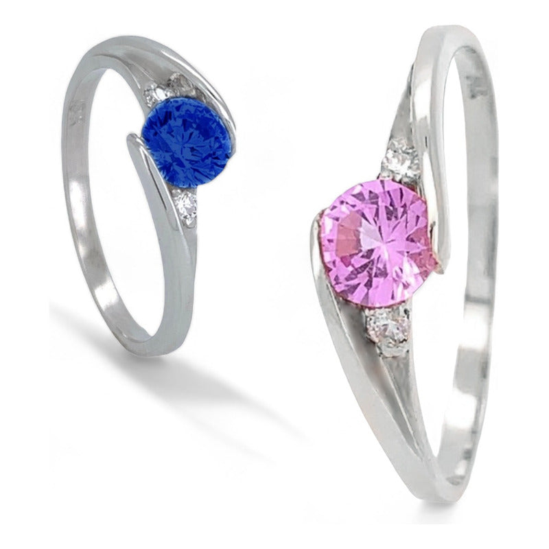 Anillo Compromiso Oro 18k Trinity Para Gema De 1.00ct 6.5mm