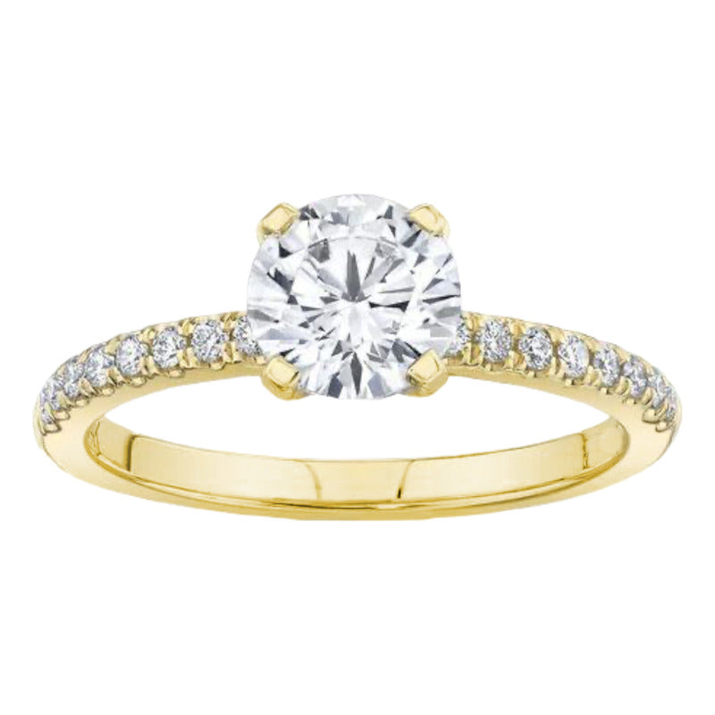 Anillos Compromiso Oro 18k Diamantes Creados Certificado Igi