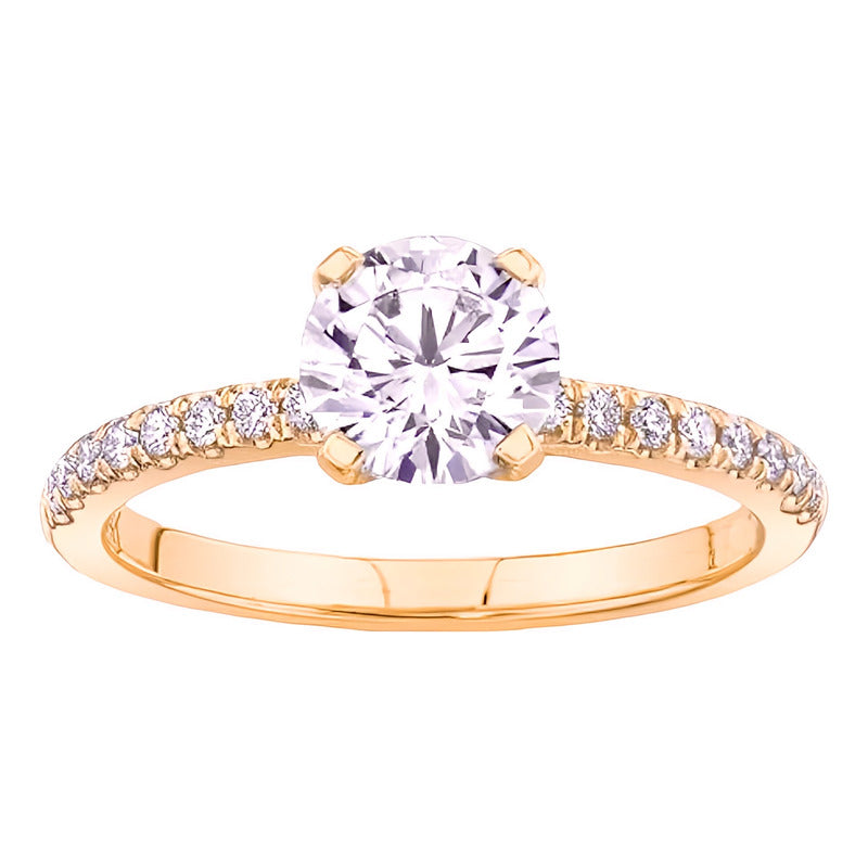 Anillos Compromiso Oro 18k Diamantes Creados Certificado Igi